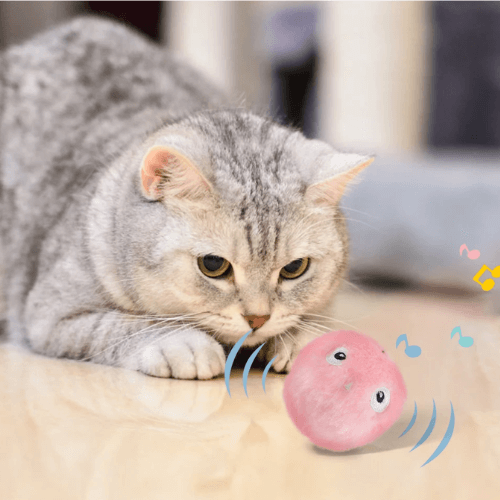 CuddlePet™ Catnip Play Ball – Interactive Sound Toy